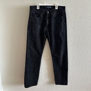 Lee Men's Classic Dark Black Washed Gray‎ Denim Straight Leg Jeans 32 X 32